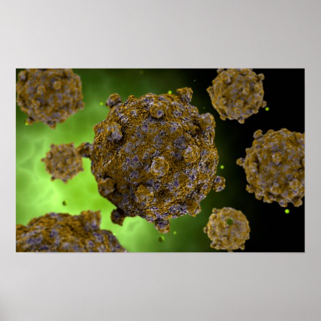Conceptual Image of Coxsackievirus 2 Poster (Vorne)