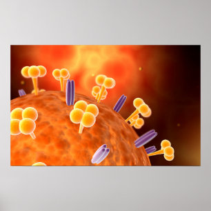 Conceptual Image of Influenza Causing Grippe 1 Poster