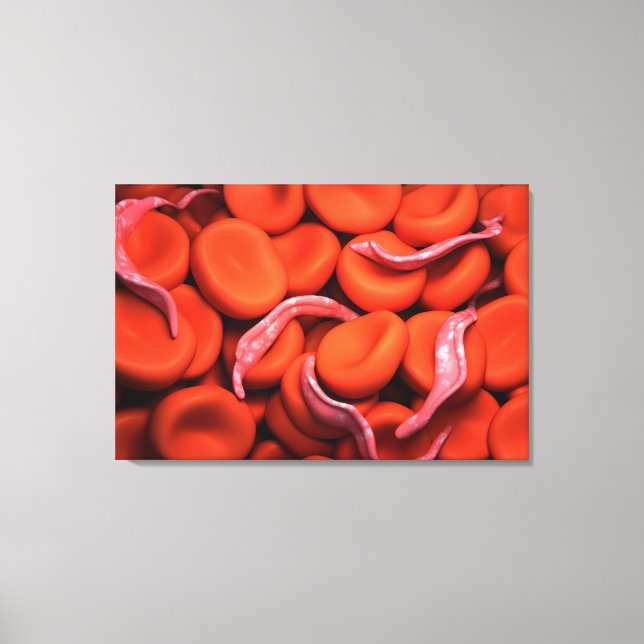Conceptual Image of Trypanosoma 3 Leinwanddruck (Vorderseite)