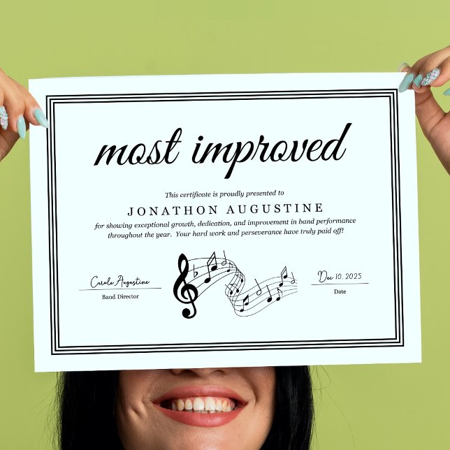 Concert Band, Marching Band, Choir Certificate Poster (Von Creator hochgeladen)