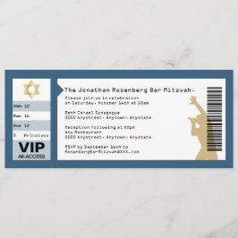 Concert Bar Mitzvah Invitation Navy Blue