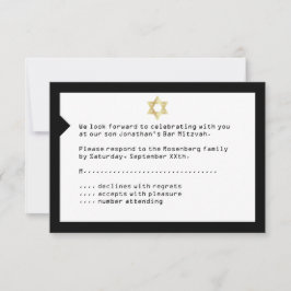 Concert Billet Bar Mitzvah RSVP Carte de réponse N