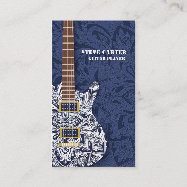 Concert de carte d'artiste de musique de joueur de (Devant)