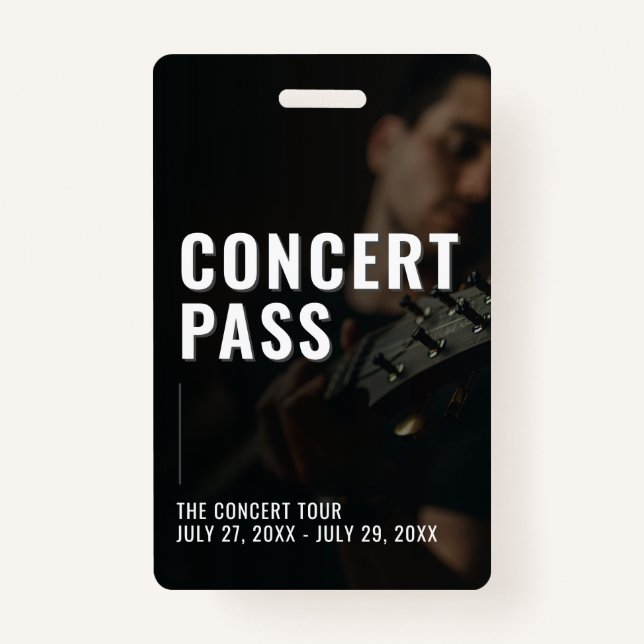 Concert Photo All Access Pass ID Badge (Devant)