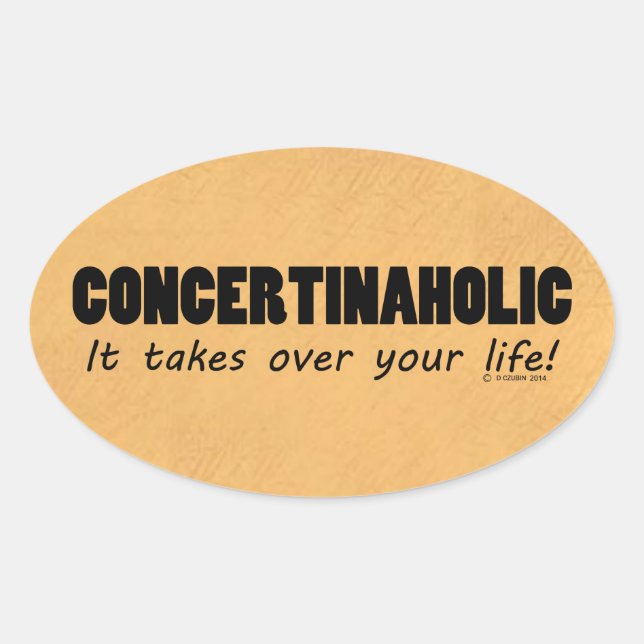 Concertinaholic Life Oval Sticker (Vorderseite)