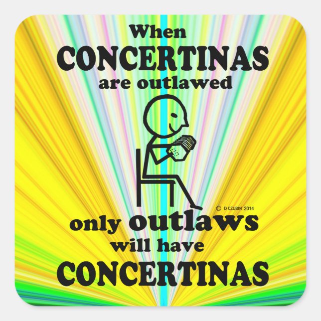 Concertinas Offlasierte Aufkleber (Vorderseite)