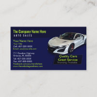 Concessionnaire automobile - Carte de visite assoc