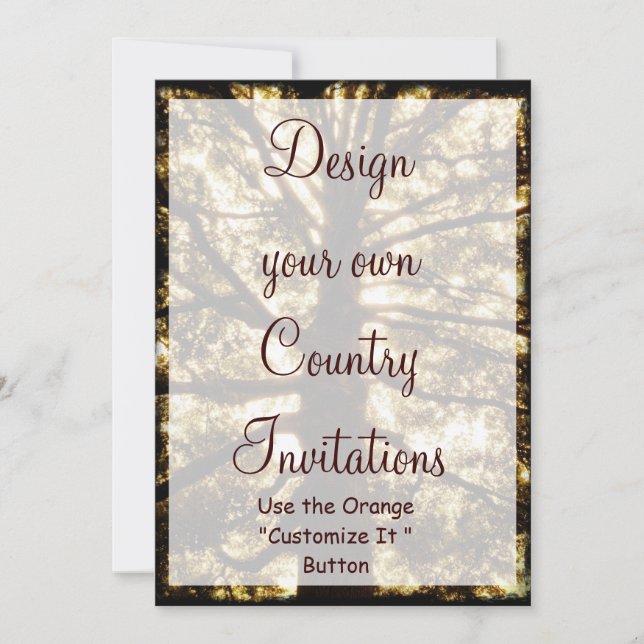 Concevez l'arbre Modèle des invitations de votre p (Devant)