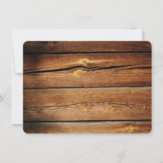 Concevez vos propres invitations en bois rustique (Devant)