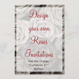 Concevez vos propres invitations Roses Modèle vier