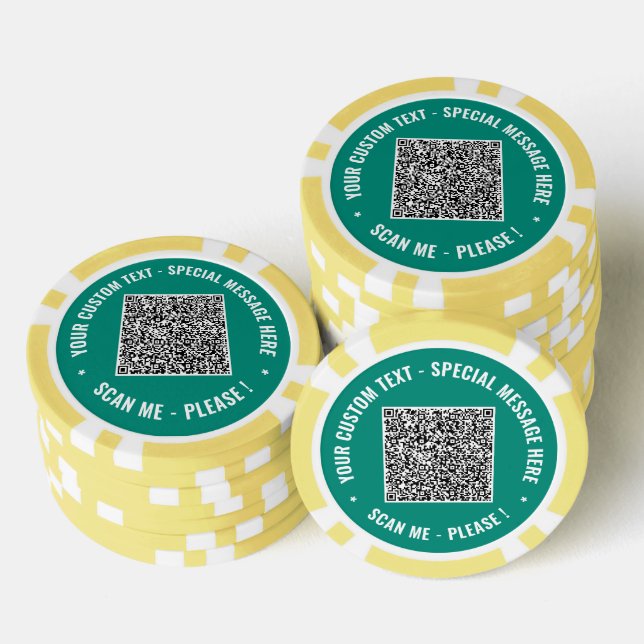 Concevez Vos Propres Jetons de Poker Code QR Texte (Empiler)