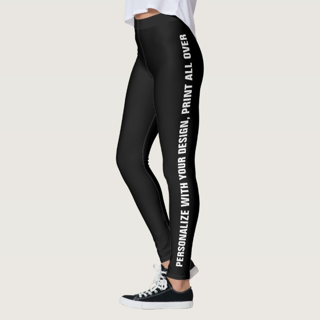 Concevez vos propres Leggings pour femmes noires p (Gauche)