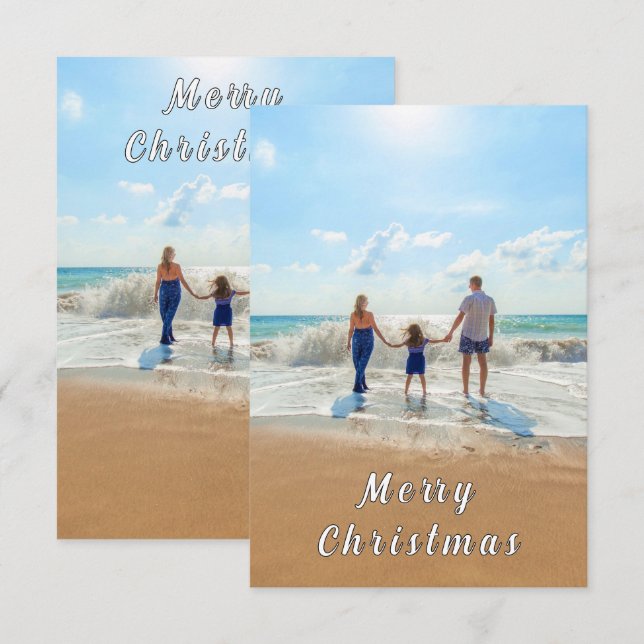 Concevez votre propre carte de Noël personnalisée (Devant / Derrière)