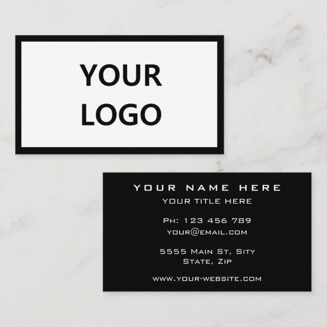 Concevez votre propre Carte de visite avec logo (Devant / Derrière)