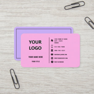 Concevez votre propre Carte de visite de deux coul