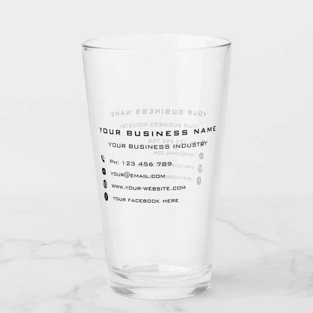 Concevez votre propre entreprise en verre promotio (Devant)