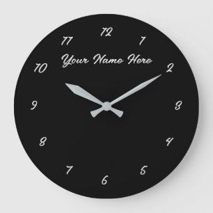 Concevez Votre Propre Horloge Noire Ajoutez Texte
