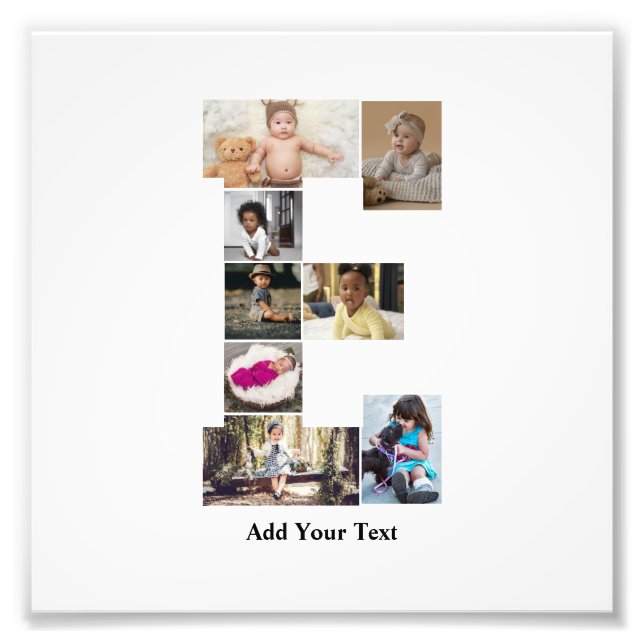 Concevez votre propre lettre E photo Collage (Devant)