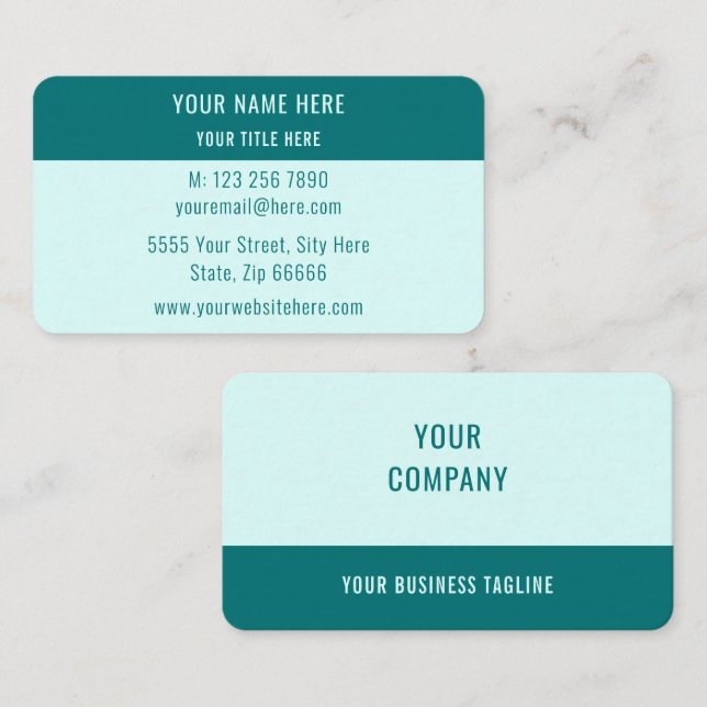 Concevez votre propre modèle de carte de visite Tu (Devant / Derrière)