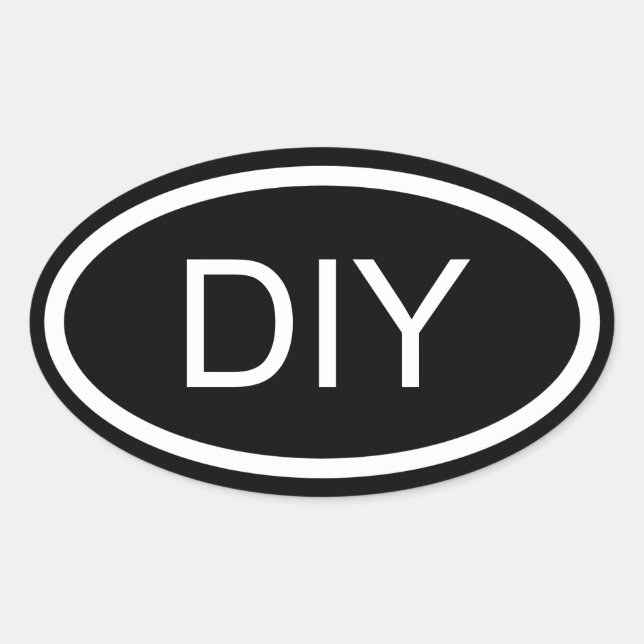 Concevez votre propre Sticker ovale de style Euro (Devant)