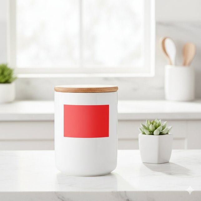 Concevez votre rêve - 3x2 Étiquette de nourriture  (Design Your Dream - 3x2 Solid Red Food Label)