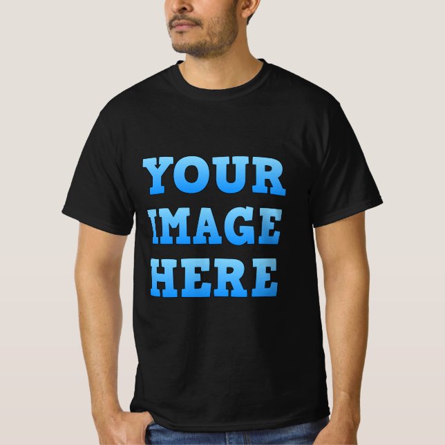 Concevez votre T-shirt à valeur noire pour hommes (Devant)