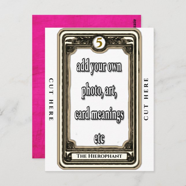 Concevoir La Carte Hierophant Tarot (Devant / Derrière)