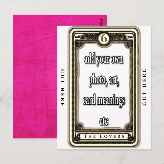 Concevoir La Carte Tarot Lovers (Devant / Derrière)