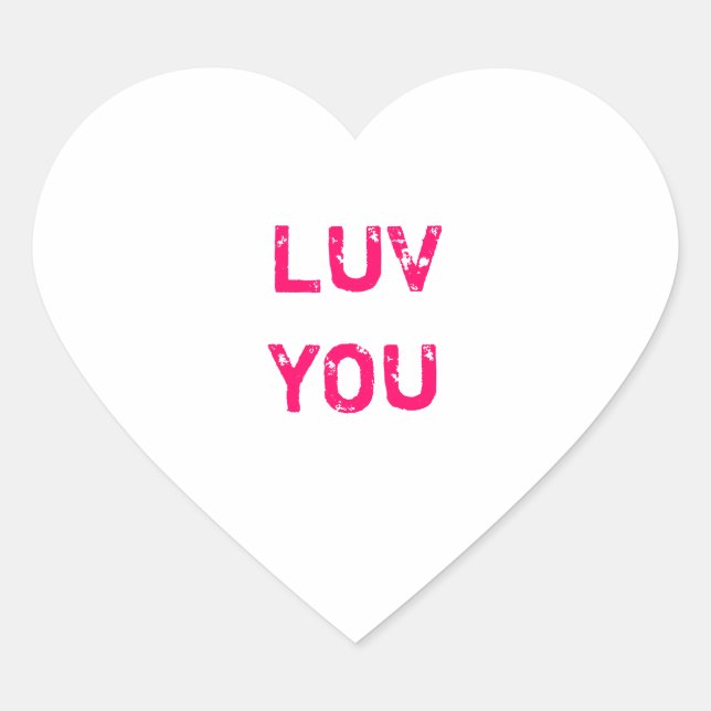 Concevoir un autocollant Coeur Conversation Blanc (Devant)