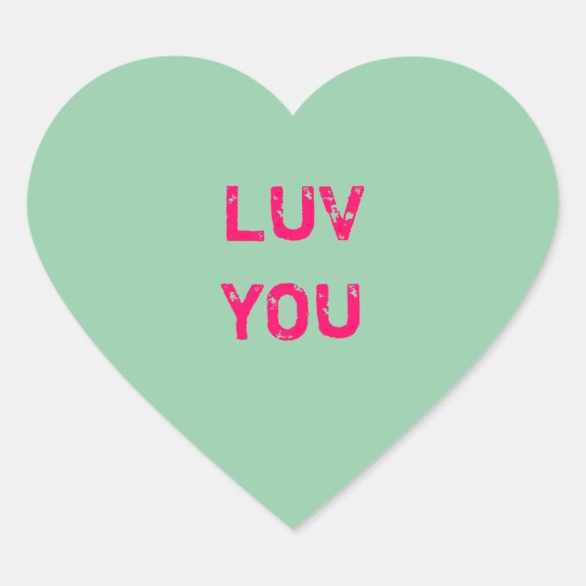 Concevoir un autocollant Coeur Conversation Vert (Devant)