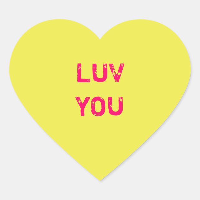 Concevoir un Sticker Coeur Conversation Jaune (Devant)