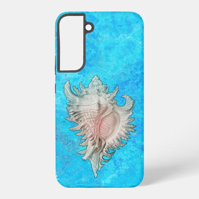 Conch Muschel "Beach Life" Samsung Galaxy Hülle (Rückseite)