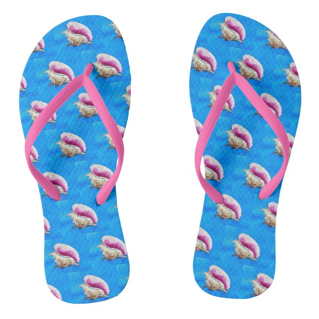 Conch-Muschel Flip Flops (Fußbett)