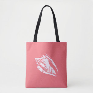 Conch Muschel - Korallenrosa und Weiß Tasche