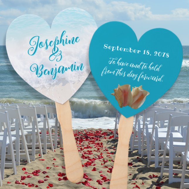 Conch Muscheln Herz geformt Wedding Fans Fächer (Von Creator hochgeladen)