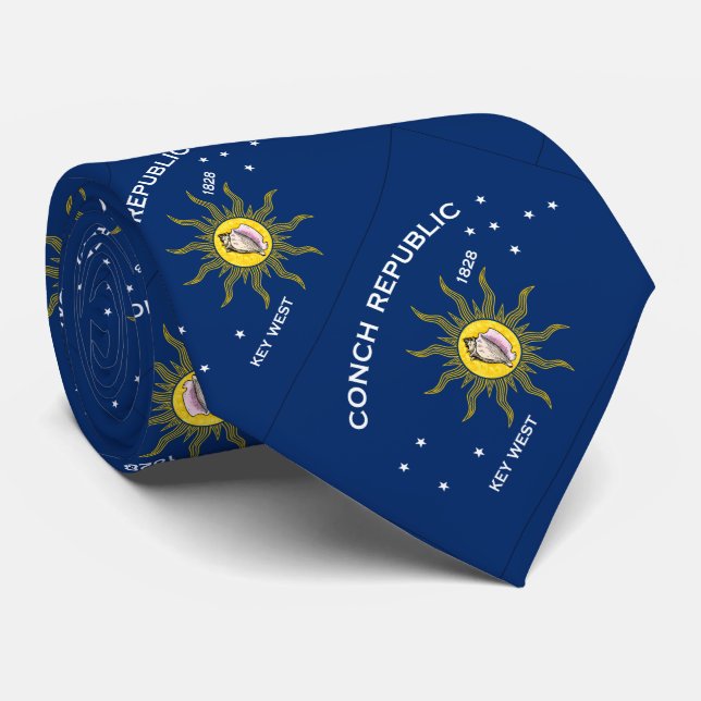 Conch Republic Flag Krawatte (Gerollt)