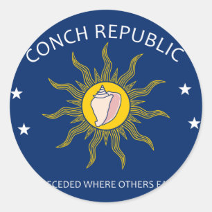 Conch Republic Runder Aufkleber