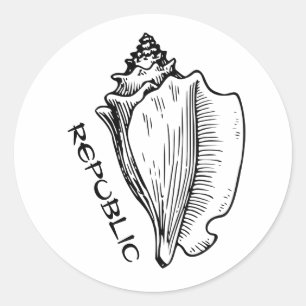 Conch Republic Runder Aufkleber