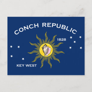Conch-Republik-Flagge Key West Florida Postkarte
