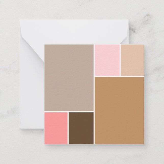 Conch Seashell Color Blocks Mitteilungskarte (Vorderseite)