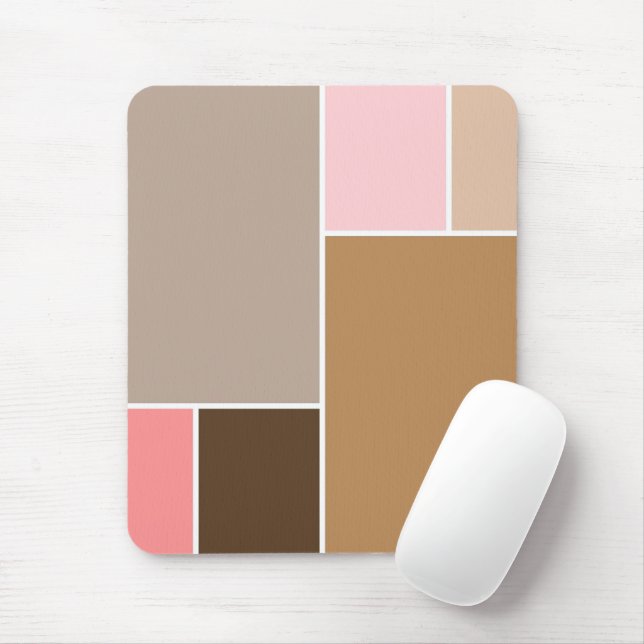 Conch Seashell Color Blocks Mousepad (Mit Mouse)