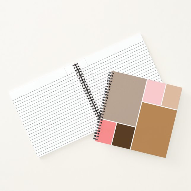 Conch Seashell Color Blocks Notizbuch (Innenseite)