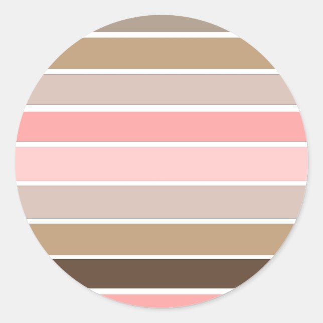 Conch Seashell Colors Runder Aufkleber (Vorderseite)