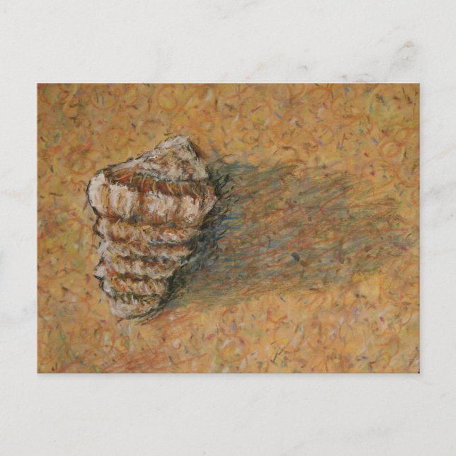Conch Seashell Sand Beach Postkarten (Vorderseite)