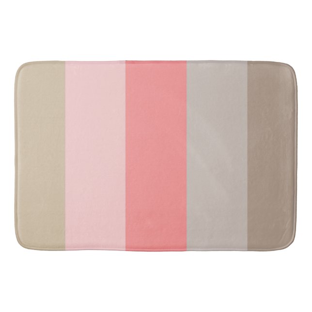 Conch Seashell Stripe Colors Badematte (Vorderseite)