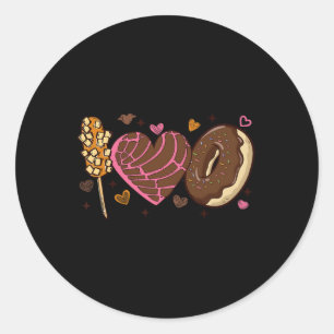 Conchas I Liebe You Valentine Mexican Valentines D Runder Aufkleber