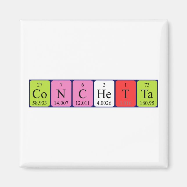 Conchetta-Magnet für periodische Tabellennamen Magnet (Vorne)