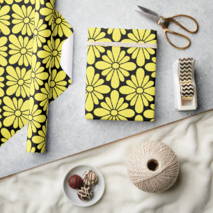 Concho Blume Muster Gelb Geschenkpapier
