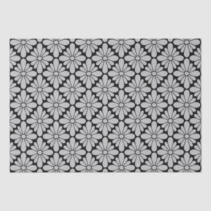 Concho Blume Pattern Grau Seidenpapier