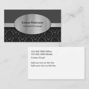 Concierge personnel élégant Cartes de visite